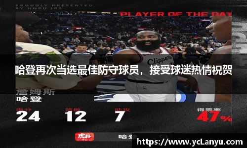 哈登再次当选最佳防守球员，接受球迷热情祝贺